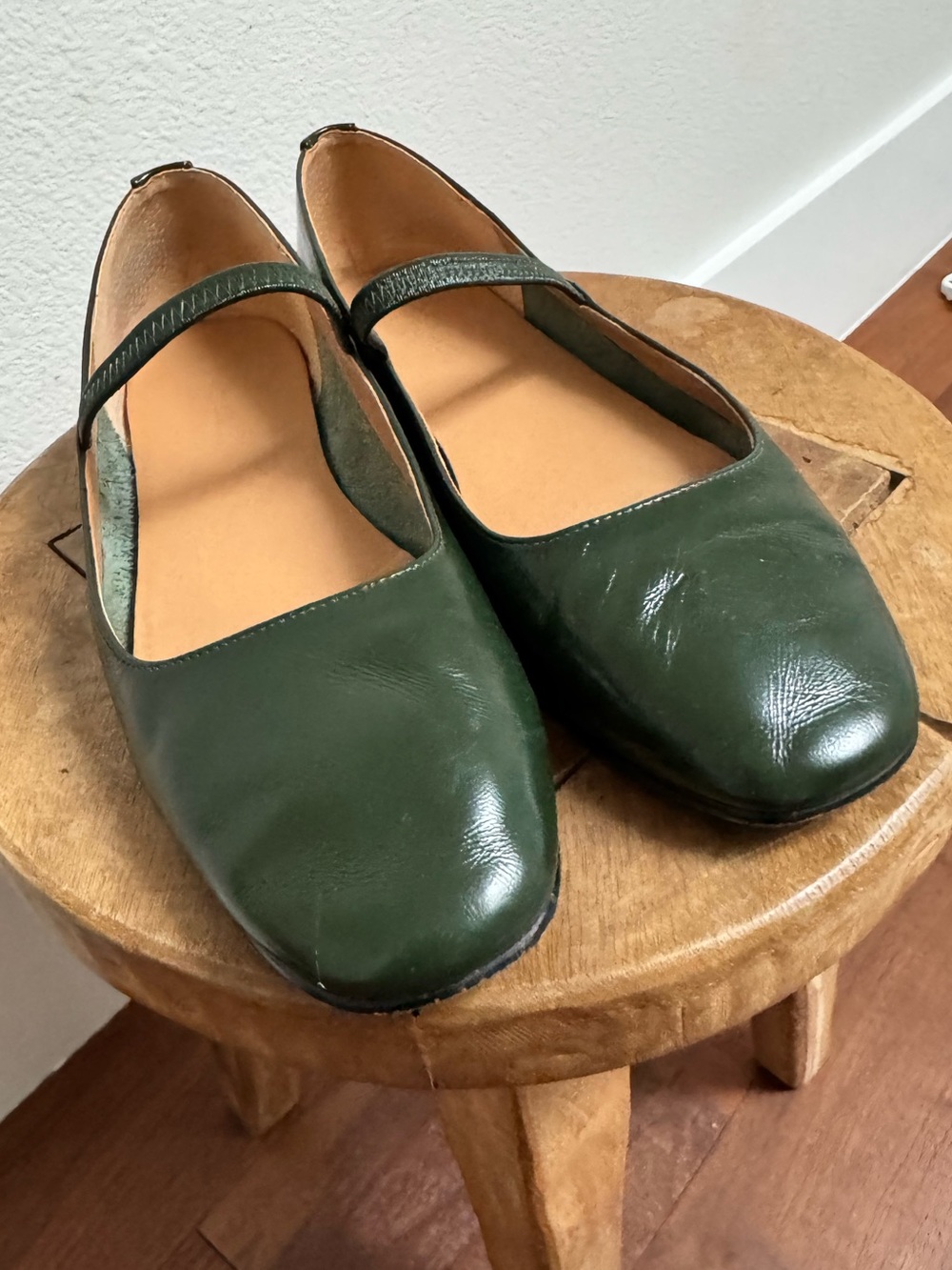 Madewell Greta Mary Jane Ballet Flats in Dark Forest Green, Size 8 - Picture 5 of 7